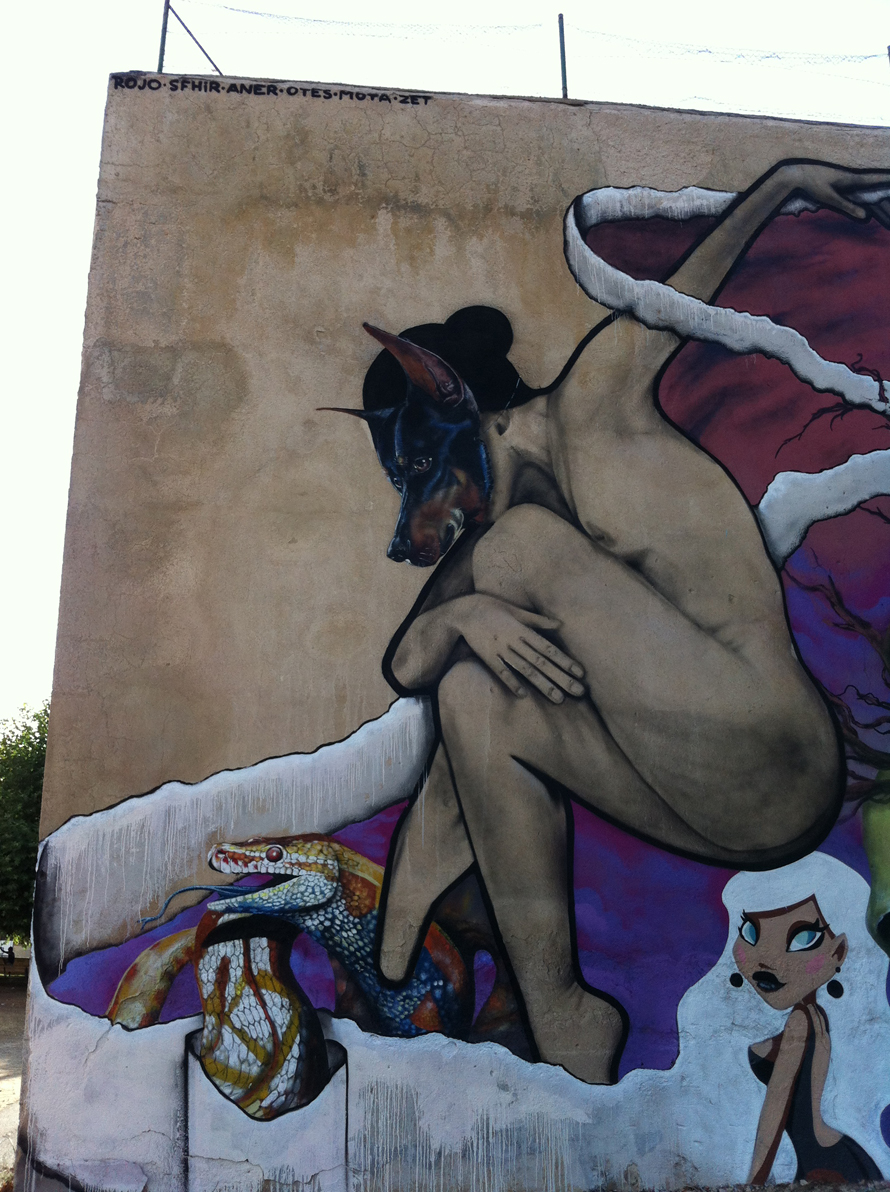 Mural colectivo  en Fuentes de Bejar